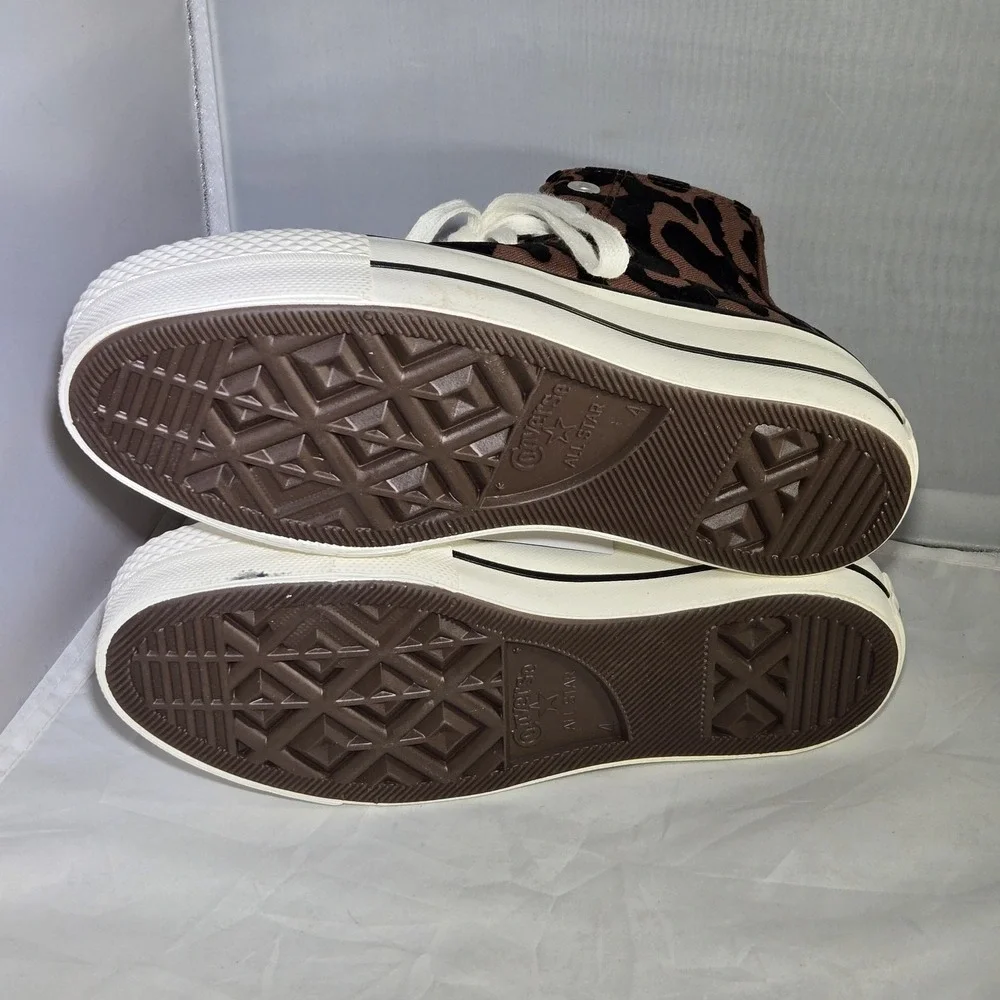 Converse Chuck Taylor Leopard Remix Lift Platform Hi Top Shoe Womens 6‎ New - Picture 8 of 9